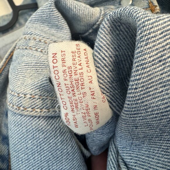 Levis 80’s Vintage 75504-0212 Denim Trucker Jacket Size Large Dragon Embroidery - Picture 12 of 14